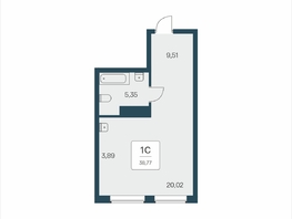 Продается Апартамент АК Тайм Парк, 38.6  м&sup2;, 5880000 рублей