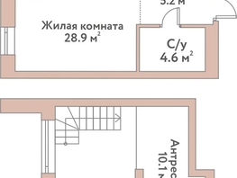 Продается 1-комнатная квартира ЖК Флора и Фауна, 18а, 48  м&sup2;, 22750000 рублей