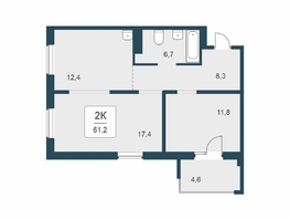 Продается 2-комнатная квартира ЖК Цветной бульвар, дом 4 сек 1, 61.2  м&sup2;, 7900000 рублей