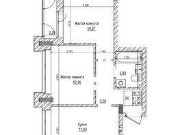Продается 2-комнатная квартира ЖК Комсомольский проспект, дом 2, 41.9  м&sup2;, 9950000 рублей