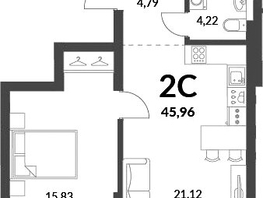 Продается 2-комнатная квартира ЖК Горская Лагуна, 45.96  м&sup2;, 10510000 рублей