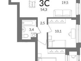 Продается 2-комнатная квартира ЖК Горская Лагуна, 51.4  м&sup2;, 13600000 рублей
