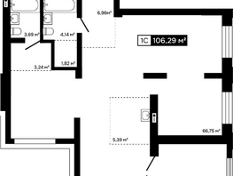 Продается 2-комнатная квартира ЖК Платина, 106.29  м&sup2;, 33512000 рублей