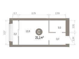 Продается Студия ЖК Европейский берег, дом 46, 21.05  м&sup2;, 4760000 рублей