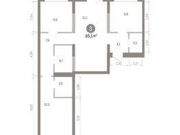 Продается 3-комнатная квартира ЖК Европейский берег, дом 46, 85.08  м&sup2;, 13180000 рублей