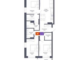 Продается 3-комнатная квартира ЖК Звезда, дом 2, 82.02  м&sup2;, 14000000 рублей