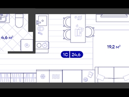 Продается Студия ЖК Баланс, 4 очередь, 24.59  м&sup2;, 4850000 рублей