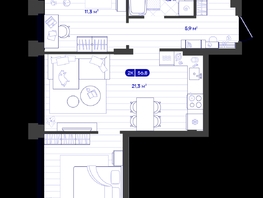 Продается 2-комнатная квартира ЖК Баланс, 4 очередь, 56.76  м&sup2;, 9500000 рублей