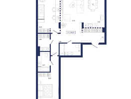 Продается 2-комнатная квартира ЖК Юнити Центр, 105.03  м&sup2;, 23170000 рублей