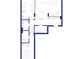 Продается 2-комнатная квартира ЖК Юнити Центр, 105.03  м&sup2;, 23500000 рублей