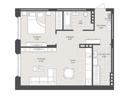 Продается 1-комнатная квартира ЖК Новый Кедровый, дом 2, 55.49  м&sup2;, 10200000 рублей