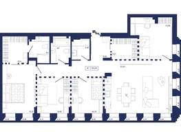 Продается 2-комнатная квартира ЖК Юнити Центр, 79.08  м&sup2;, 20050000 рублей