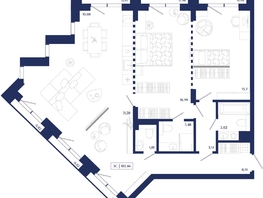 Продается 2-комнатная квартира ЖК Юнити Центр, 102.44  м&sup2;, 20400000 рублей