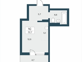 Продается Студия ЖК Расцветай на Учительской, 32.7  м&sup2;, 6100000 рублей