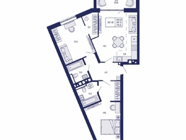 Продается 3-комнатная квартира ЖК Горизонт, дом 2, 72.2  м&sup2;, 9300000 рублей