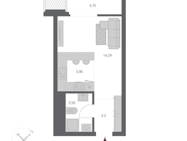 Продается Студия ЖК Беринг, дом 3, 30.25  м&sup2;, 6970000 рублей