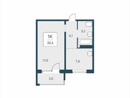 Продается 1-комнатная квартира ЖК Цветной бульвар, дом 4 сек 2, 38.4  м&sup2;, 5250000 рублей