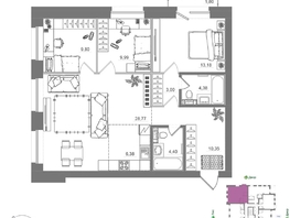 Продается 3-комнатная квартира ЖК Спектр, дом 10, 91.61  м&sup2;, 15893000 рублей