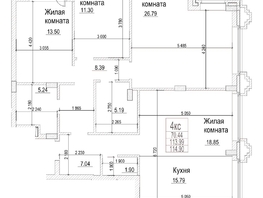 Продается 4-комнатная квартира ЖК Чернышевский, корп 4.1, 113.9  м&sup2;, 24000000 рублей