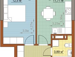 1-комнатная квартира, 32.99 м², 6/22 этаж