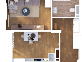 1-комнатная квартира, 39.21 м², 13/24 этаж