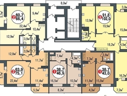 Продается 1-комнатная квартира ПОКРОВСКИЙ, б/с 1, 2, 46.9 м², 2970000 рублей