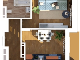 Продается 1-комнатная квартира БИРЮЗОВАЯ ЖЕМЧУЖИНА, 36.43 м², 5100018 рублей