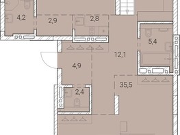 Продается 2-комнатная квартира ЖК Тайм Сквер, 157.4  м², 31595200 рублей