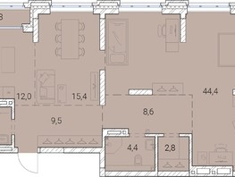 Продается 1-комнатная квартира ЖК Тайм Сквер, 104.4  м², 21218000 рублей