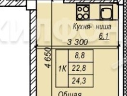 Продается Студия ЖК Серебряный ключ, 24.3  м², 2454000 рублей