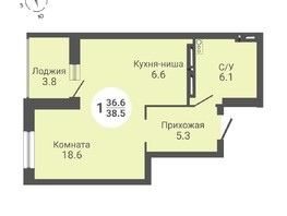 Продается Студия ЖК На Петухова, дом 2, 38.5  м², 3774000 рублей