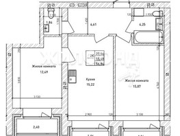 Продается 2-комнатная квартира ЖК Комсомольский проспект, дом 1, 55.48  м², 11250000 рублей