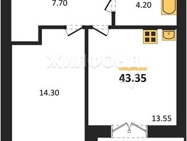 Продается 1-комнатная квартира ЖК Promenade (Променад), дом 1, 43.35  м², 5100000 рублей
