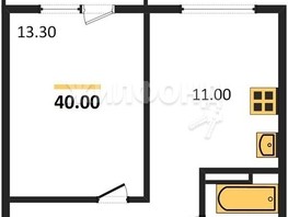 Продается 1-комнатная квартира ЖК Квартал Сосновый бор, дом 1, 39.6  м², 3950000 рублей