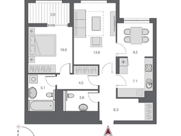 Продается 2-комнатная квартира ЖК Дом Нобель, 61  м², 13750000 рублей