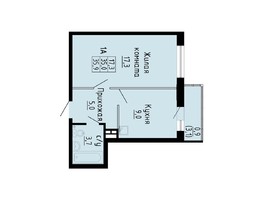 Продается 1-комнатная квартира ЖК Матрешкин двор, дом 2, 35.9  м², 4164400 рублей