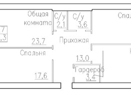 Продается 3-комнатная квартира ЖК Кольца, дом 11, 106.3  м², 12100000 рублей