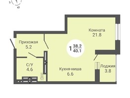 Продается Студия ЖК На Петухова, дом 1, 40.1  м², 4051000 рублей