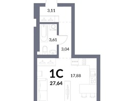 Продается Студия ЖК Горская Лагуна, корпус 2, 27.64  м², 7100000 рублей