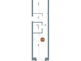 Продается 2-комнатная квартира ЖК 19/56 Кварталы Телецентра, сек 6, 37.88  м², 7730000 рублей