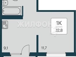 Продается 1-комнатная квартира ЖК Квартал на Игарской, дом 3 пан сек 2, 32.8  м², 3950000 рублей