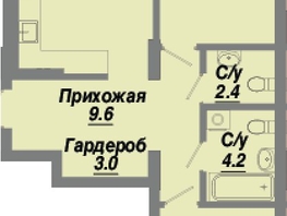 Продается 2-комнатная квартира ЖК Калининский квартал, дом 1, 65.9  м², 10741700 рублей