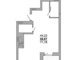 Продается 2-комнатная квартира ЖК Бестужевский бульвар, 71.18  м², 18700000 рублей