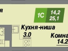 Продается Студия ЖК Калининский квартал, дом 3, 25.1  м², 4267000 рублей