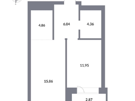 Продается 2-комнатная квартира ЖК Державина, 50, 43.07  м², 10600000 рублей