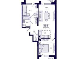 Продается 3-комнатная квартира ЖК Gorizont (Горизонт), 80.8 м², 9800000 рублей