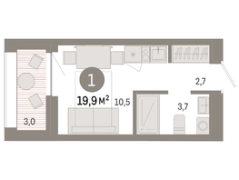 Продается Студия ЖК Европейский берег, дом 44, 19.9  м², 4700000 рублей