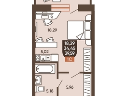 Продается Студия ЖК Ермак, 39.59  м², 4720000 рублей