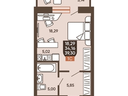 Продается Студия ЖК Ермак, 39.3  м², 4820000 рублей