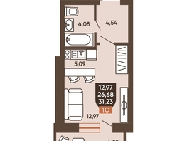 Продается Студия ЖК Ермак, 31.23  м², 4120000 рублей